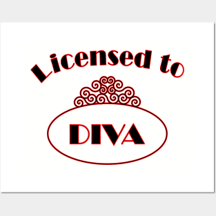 Licensed to Diva (red / black) Posters and Art